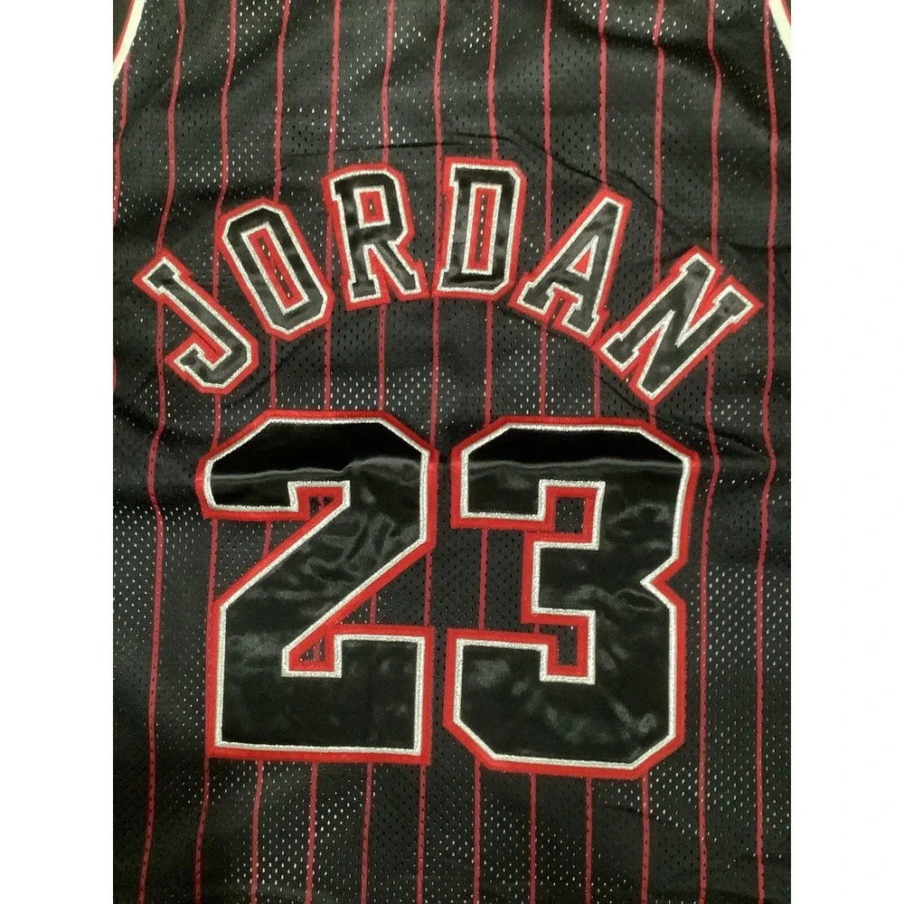 Jordan Mens Michael Jordan Jersey Pinstripes Sz Large Authentic Jordan Brand Jer